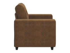 | Cadeira Sofa | com almofada Castanho Couro sintético e Madeira
