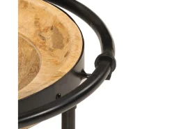 2 pcs Conjunto de mesa de apoio madeira de mangueira maciça