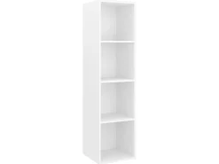 3 pcs conjunto de móveis de TV contraplacado branco PT427696