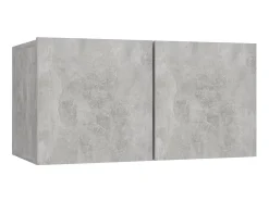 3 pcs conjunto de móveis de TV contraplacado cinzento cimento PT887901