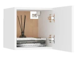 6 pcs conjunto de móveis de TV derivados de madeira branco PT511744