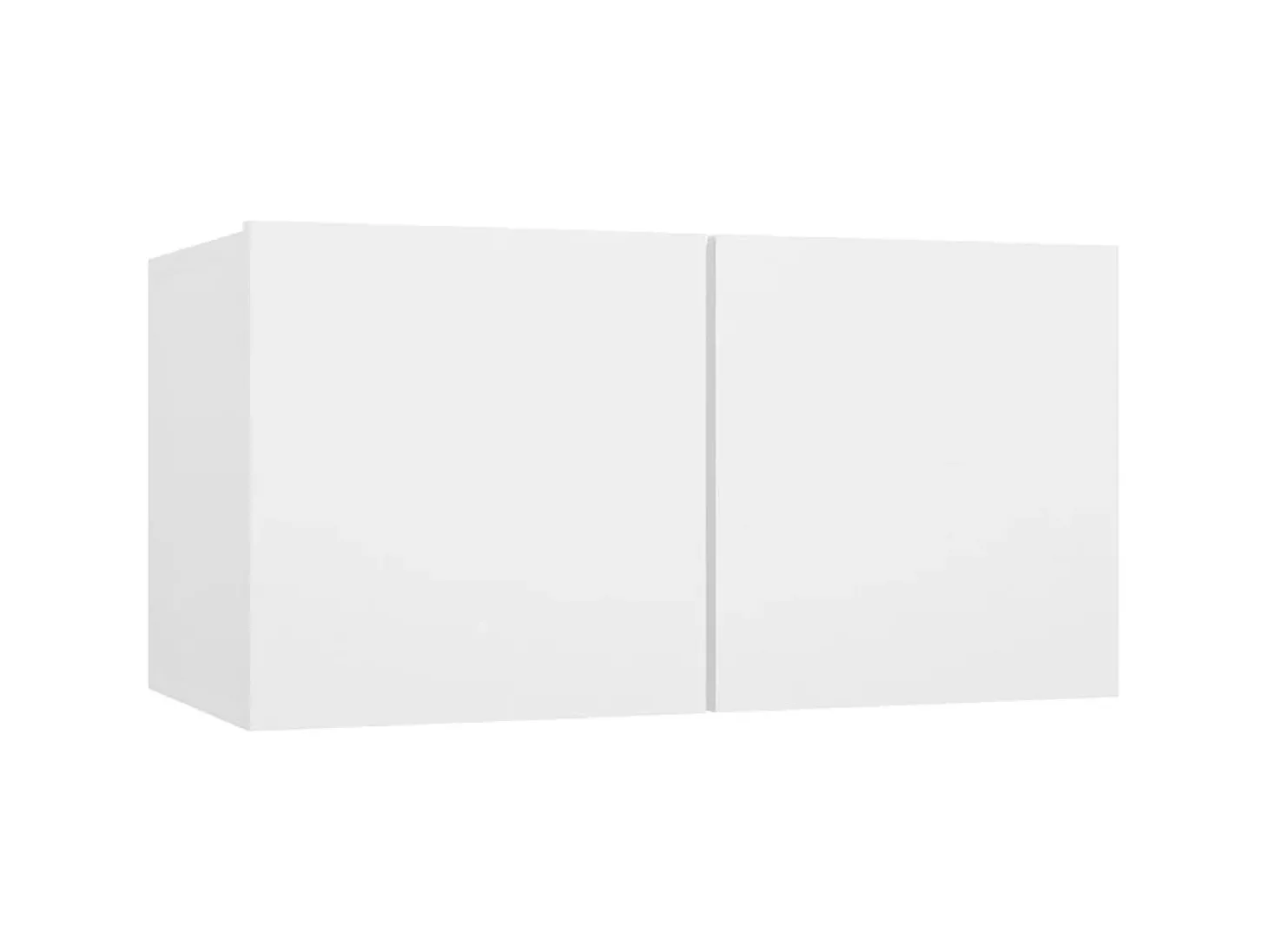 4 pcs conjunto de móveis de TV derivados de madeira branco PT887962