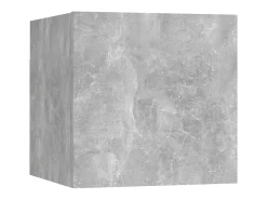 6 pcs conjunto de móveis de TV derivados madeira cinza cimento PT259381