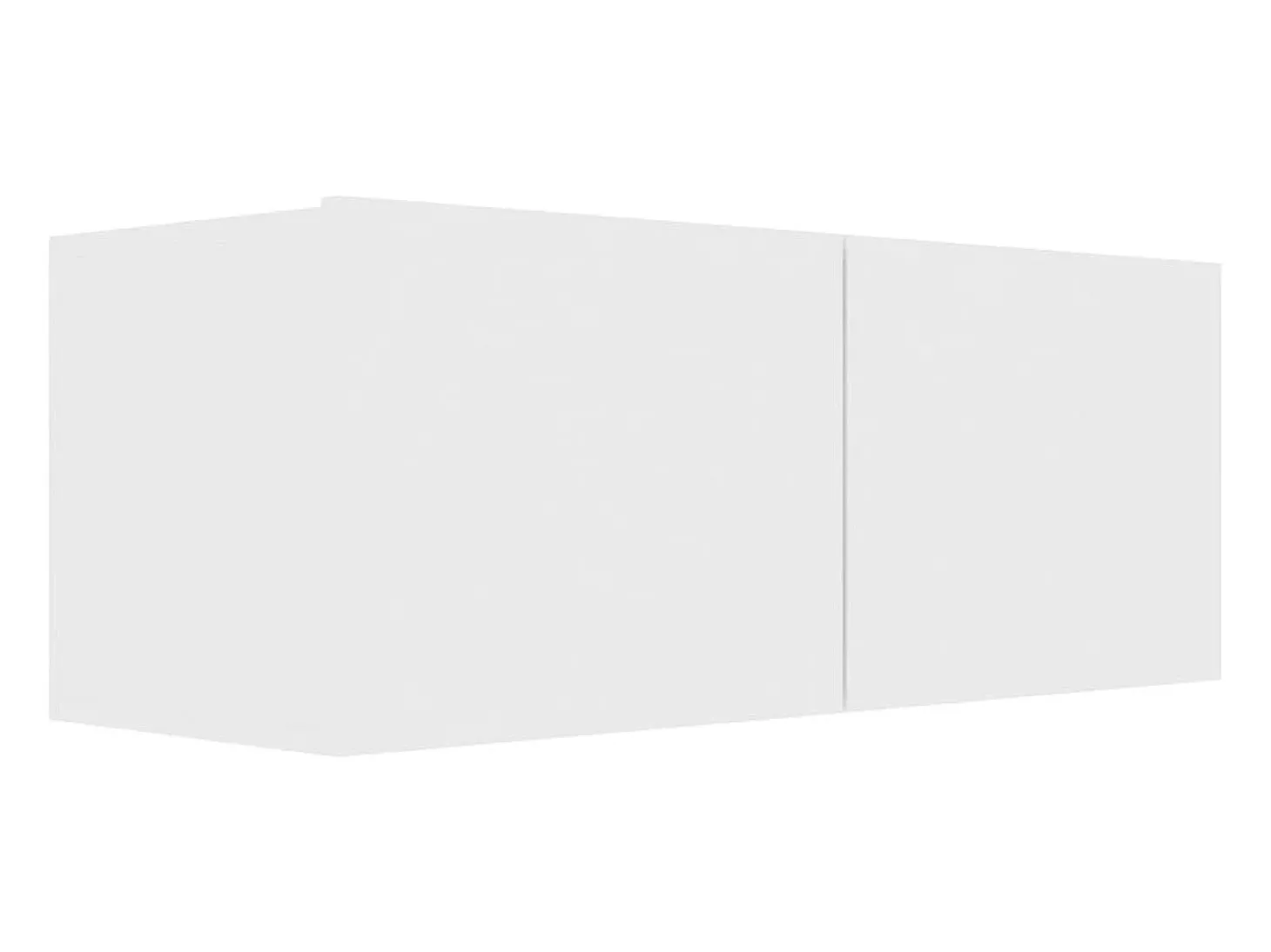 4 pcs conjunto de móveis de TV derivados de madeira branco