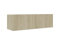 2 pcs conjunto de móveis TV derivados madeira carvalho sonoma PT123659