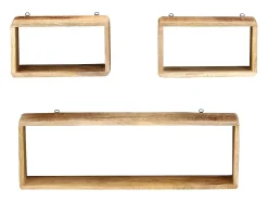 3 pcs conjunto de prateleiras de parede cubos mangueira maciça PT522591