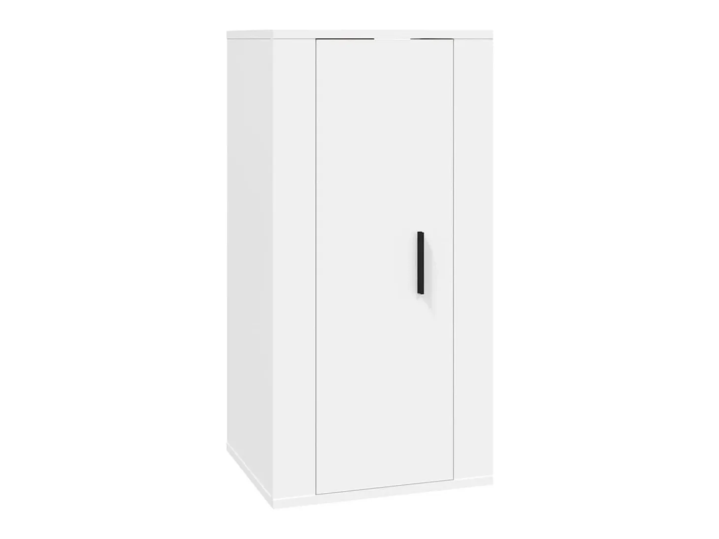 2 pcs conjunto móveis de TV derivados de madeira branco PT895768
