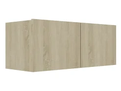 6 pcs conjunto móveis de TV derivados madeira carvalho sonoma PT242998