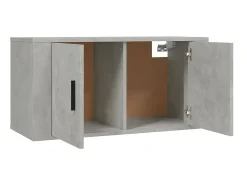 2 pcs conjunto móveis de TV derivados de madeira cinza cimento PT778307