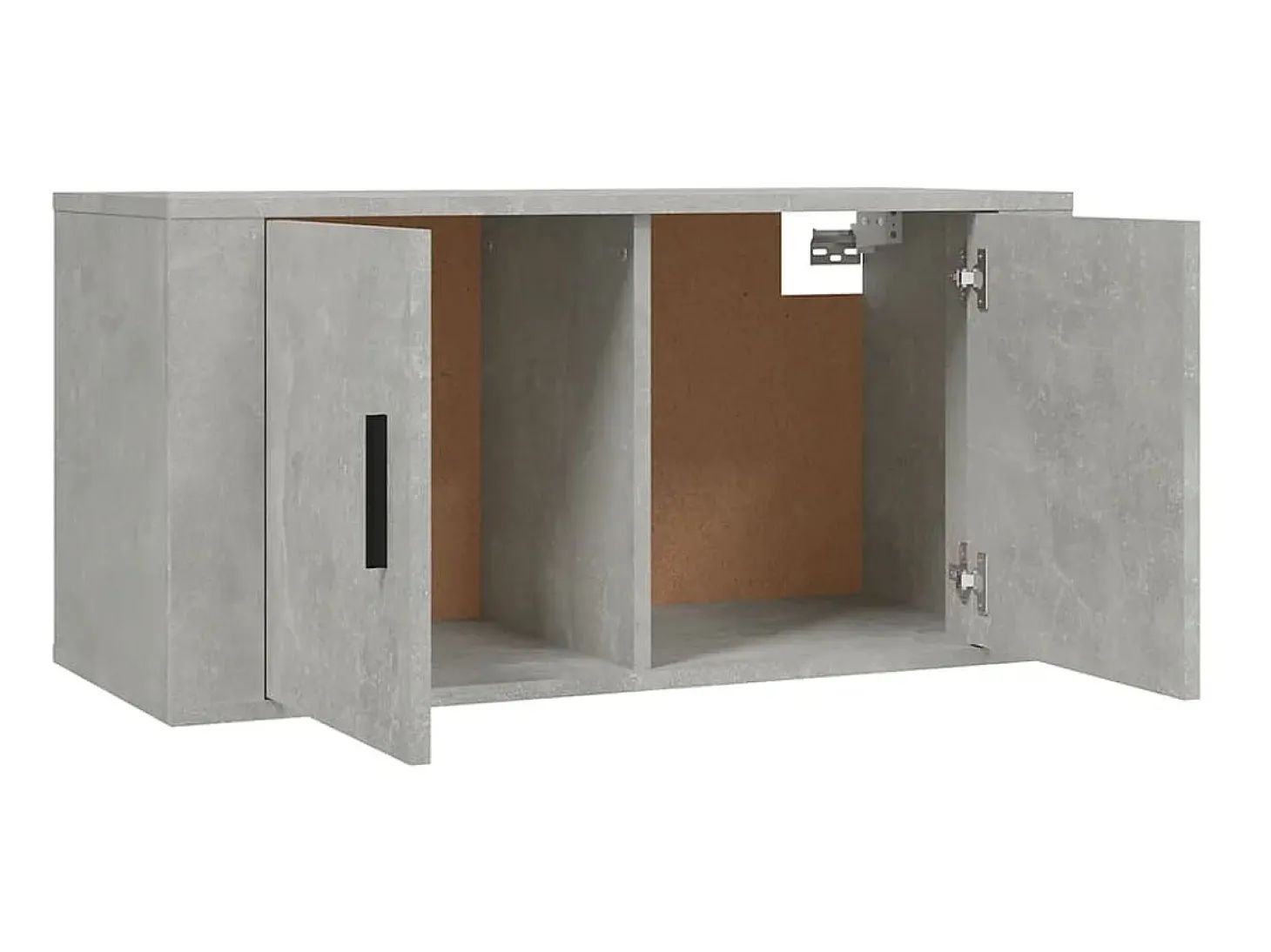 2 pcs conjunto móveis de TV derivados de madeira cinza cimento PT778307