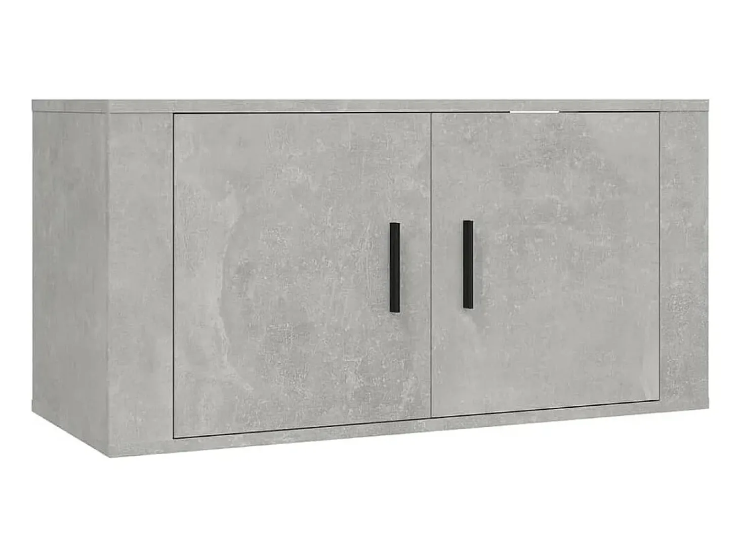 2 pcs conjunto móveis de TV derivados de madeira cinza cimento PT778307