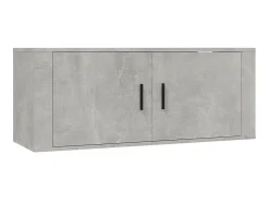 2 pcs conjunto móveis de TV derivados de madeira cinza cimento PT614067