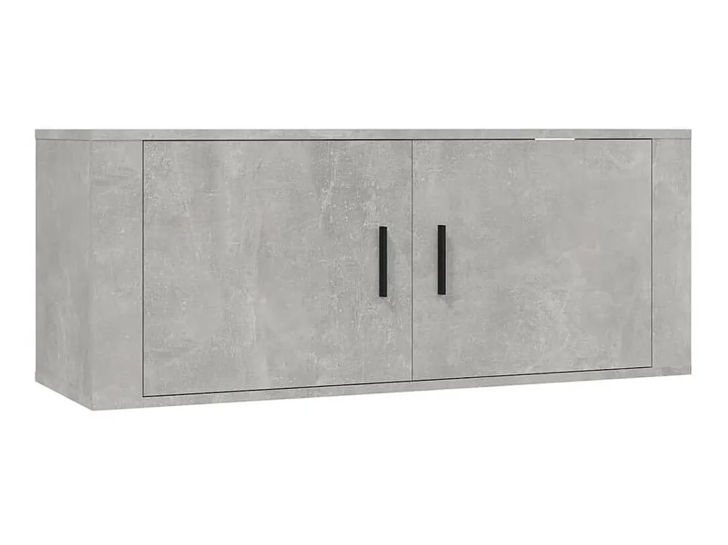 2 pcs conjunto móveis de TV derivados de madeira cinza cimento PT614067