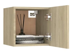 6 pcs conjunto móveis de TV derivados madeira carvalho sonoma PT587982