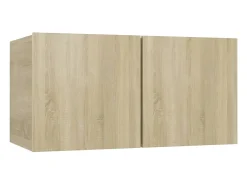 10 pcs conjunto móveis TV derivados de madeira carvalho sonoma PT122252