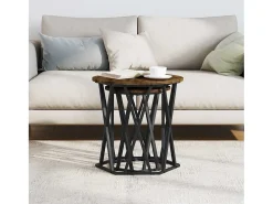2 pcs Mesas de centro | Mesa de apoio | Mesa de café Carvalho fumado 50x50x50 cm