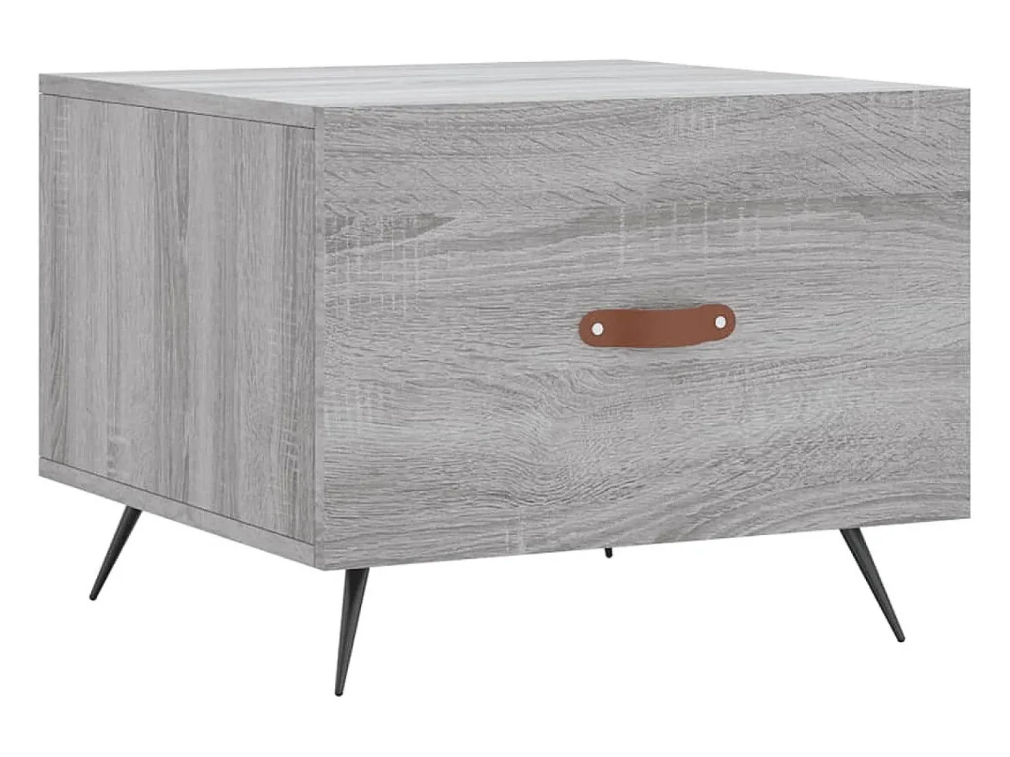 2 pcs Mesas de centro | Mesa de apoio | Mesa de café 50x50x40 cm madeira proc. sonoma cinza