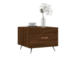 2 pcs Mesas de centro | Mesa de apoio | Mesa de café 50x50x40 cm madeira proc. carvalho castanho