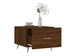 2 pcs Mesas de centro | Mesa de apoio | Mesa de café 50x50x40 cm madeira proc. carvalho castanho