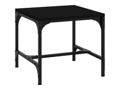 2 pcs Mesas de centro | Mesa de apoio | Mesa de café 40x40x35 cm derivados de madeira preto