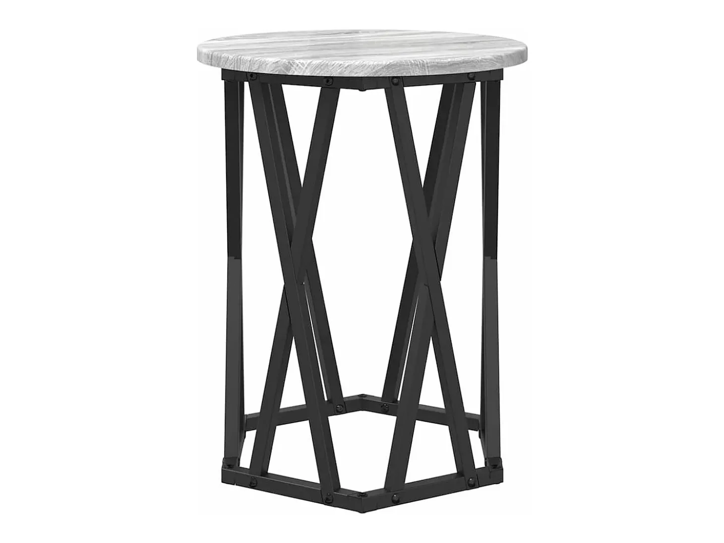 2 pcs Mesas de centro | Mesa de apoio | Mesa de café Sonoma cinzento 50x50x50 cm