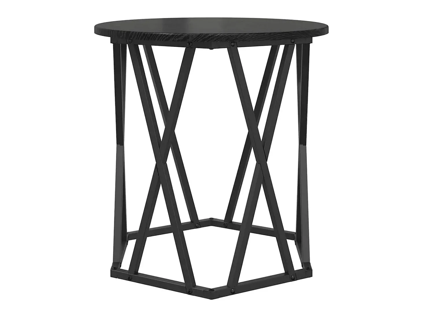 2 pcs Mesas de centro | Mesa de apoio | Mesa de café Carvalho preto 50x50x50 cm
