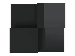 2 pcs Mesas de centro | Mesa de apoio | Mesa de café derivados de madeira preto brilhante
