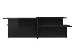 2 pcs Mesas de centro | Mesa de apoio | Mesa de café derivados de madeira preto brilhante
