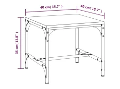 2 pcs Mesas de centro | Mesa de apoio | Mesa de café 40x40x35cm deriv. madeira carvalho castanho