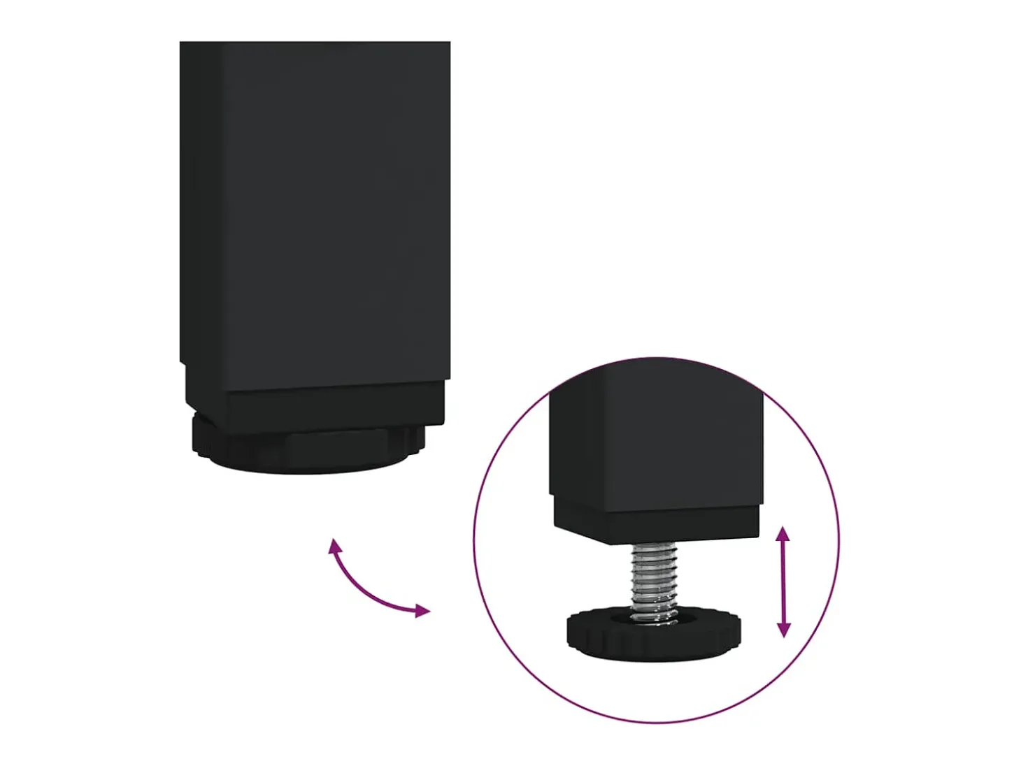 2 pcs Mesas de centro | Mesa de apoio | Mesa de café c/ topo em vidro preto 40x40x45 cm aço