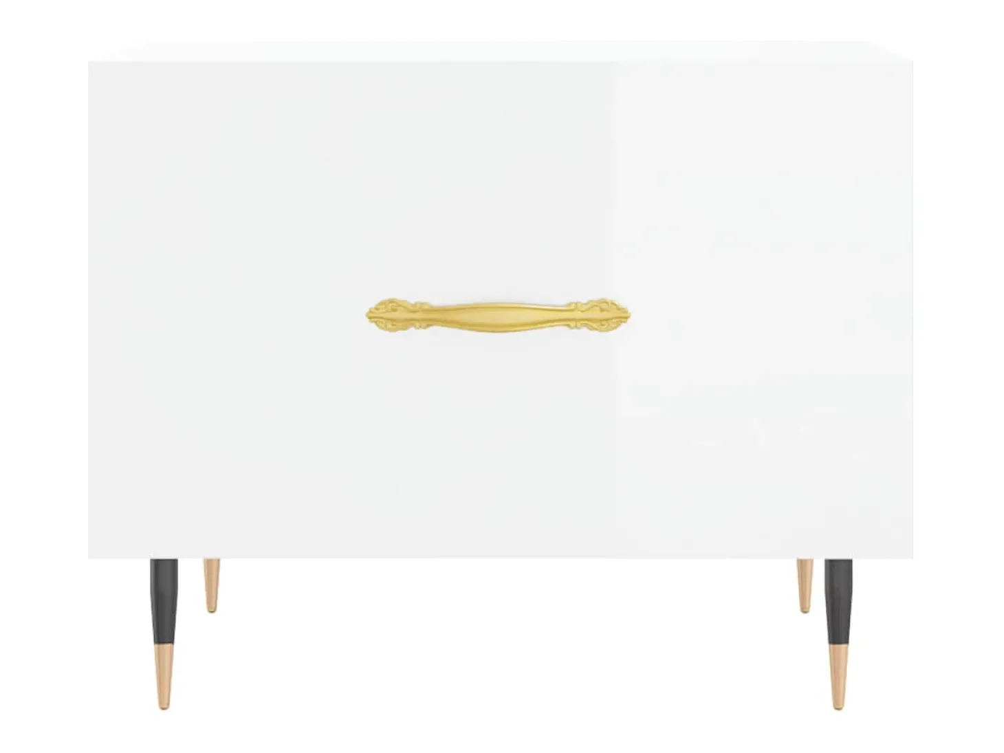 2 pcs Mesas de centro | Mesa de apoio | Mesa de café 50x50x40 cm branco brilhante