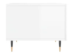 2 pcs Mesas de centro | Mesa de apoio | Mesa de café 50x50x40 cm branco brilhante