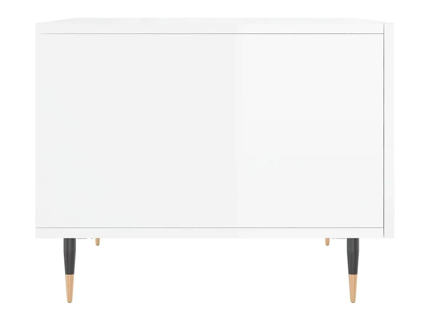 2 pcs Mesas de centro | Mesa de apoio | Mesa de café 50x50x40 cm branco brilhante