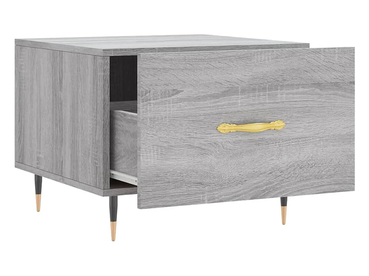 2 pcs Mesas de centro | Mesa de apoio | Mesa de café 50x50x40 cm madeira proc. sonoma cinza