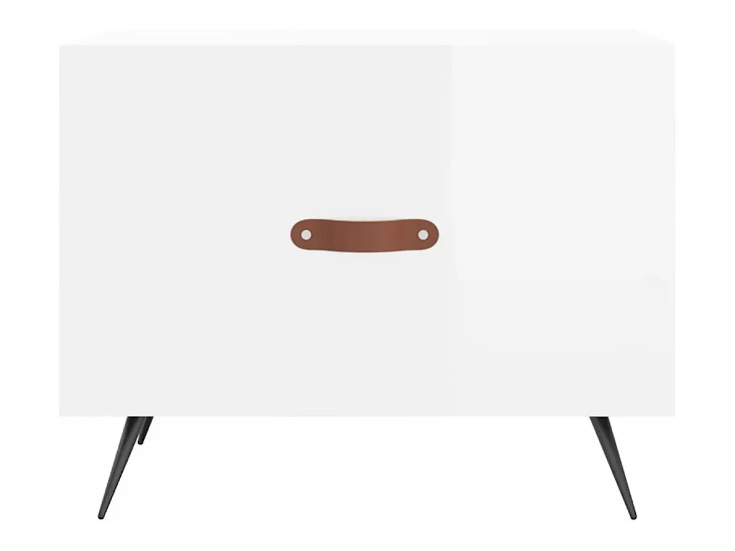 2 pcs Mesas de centro | Mesa de apoio | Mesa de café 50x50x40 cm branco brilhante