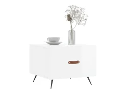 2 pcs Mesas de centro | Mesa de apoio | Mesa de café 50x50x40 cm branco brilhante