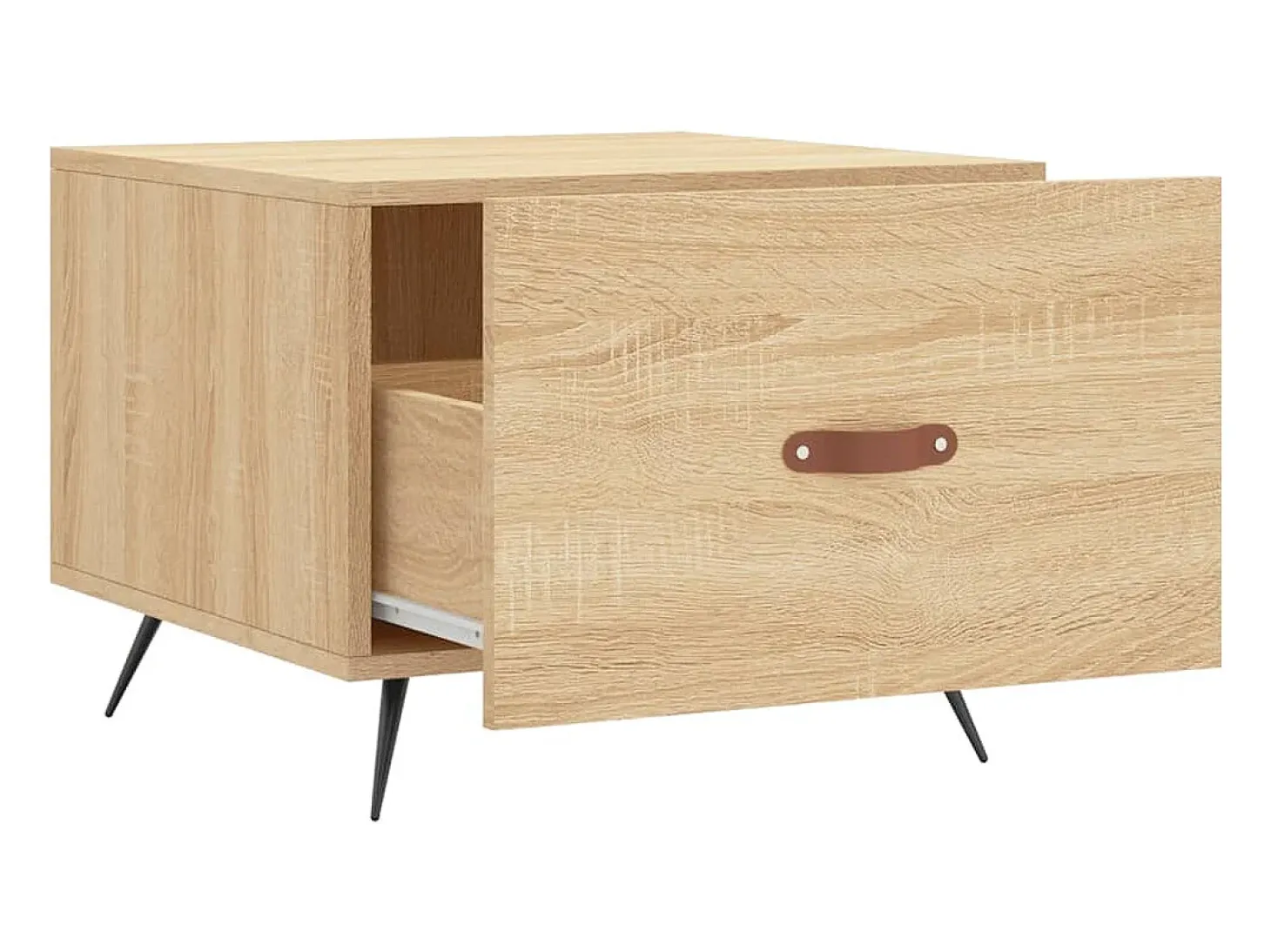 2 pcs Mesas de centro | Mesa de apoio | Mesa de café 50x50x40cm deriv. madeira carvalho sonoma