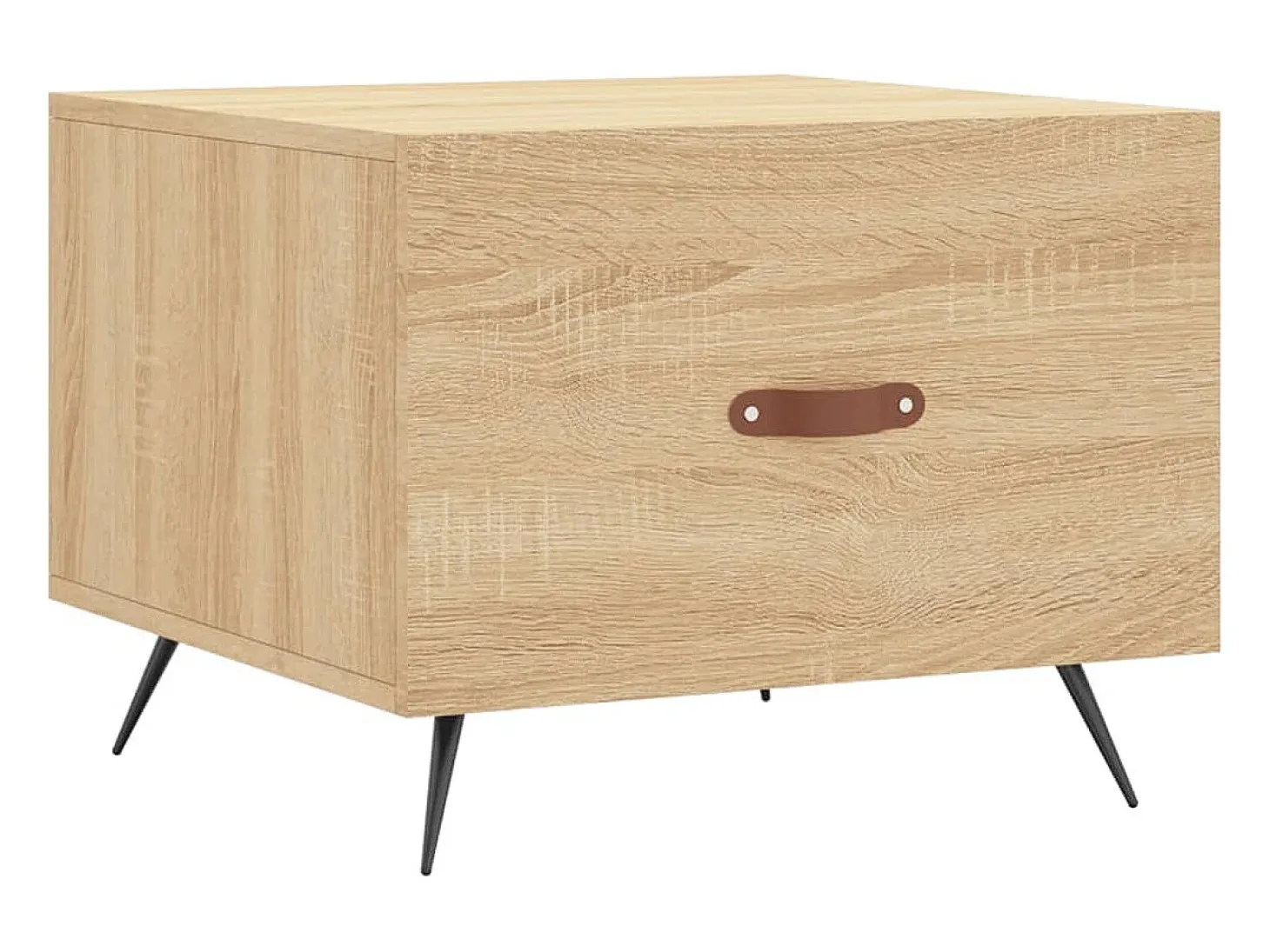 2 pcs Mesas de centro | Mesa de apoio | Mesa de café 50x50x40cm deriv. madeira carvalho sonoma