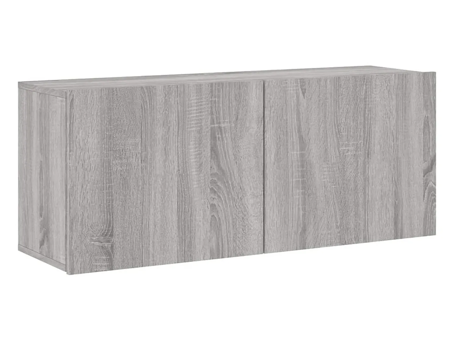 5 pcs móveis de parede p/ TV derivados de madeira cinza sonoma