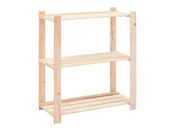 5 unidades arrumação 3 prateleiras 80x38x90cm pinho 150 kg PT101545