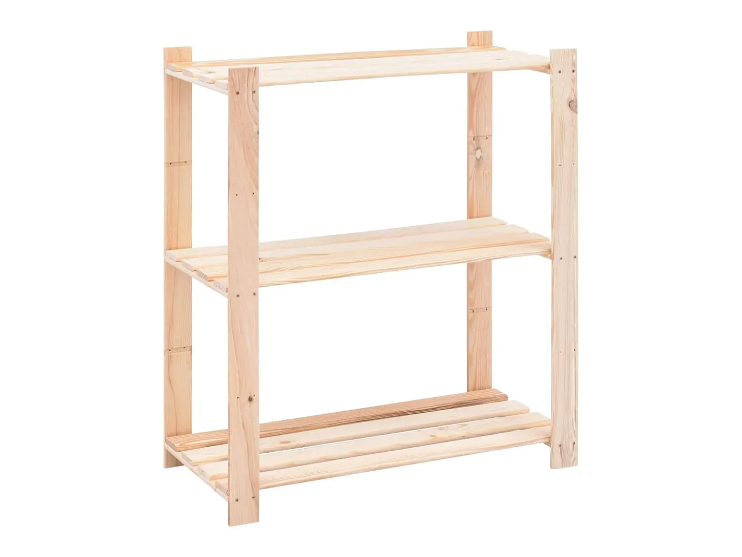 5 unidades arrumação 3 prateleiras 80x38x90cm pinho 150 kg PT101545