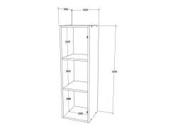 A prateleira modular haaus Kos, 1 porta, antracite, 30 x 30 x 95 cm