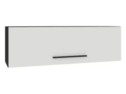 A prateleira modular haaus Kos, 1 porta, preto/branco brilhante, MDF, 30 x 30 x 95 cm