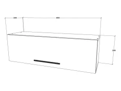A prateleira modular haaus Kos, 1 porta, preto/branco brilhante, MDF, 30 x 30 x 95 cm