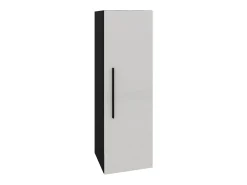 A prateleira modular haaus Kos, 1 porta, preto/branco brilhante, MDF, 30 x 30 x 95 cm