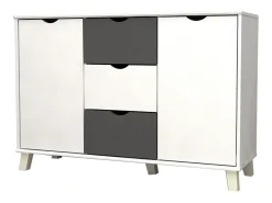 Aparador 2 Portas e 3 Gavetas DN, Branco 120x82cm