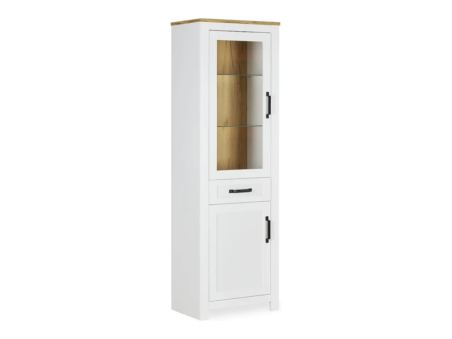 Aparador alto 64x199,5x41 cm carvalho branco