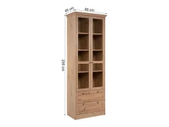 Aparador alto 80x200x45 cm carvalho natural
