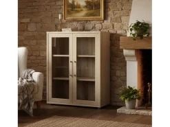 Aparador Ampezzo, Buffet de sala, Aparador de sala, Despensa de cozinha, 89x40 h113 cm, Carvalho
