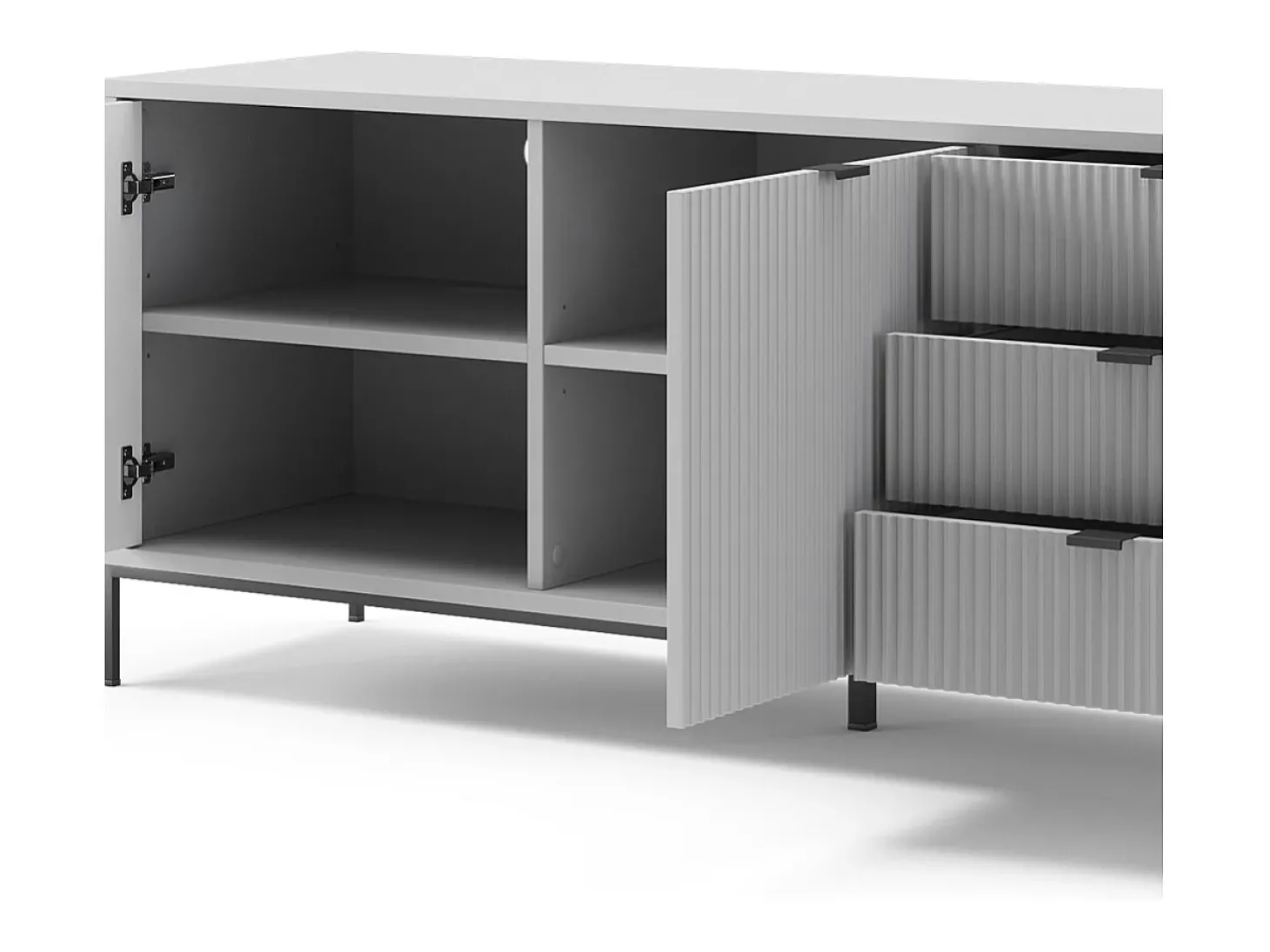 Aparador cinza 150x42x60 eliza